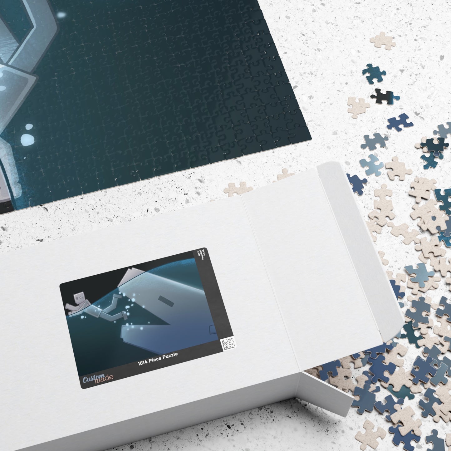 Whale Thumbnail Puzzle — Atmospheric Underwater Scene (1014 pcs)