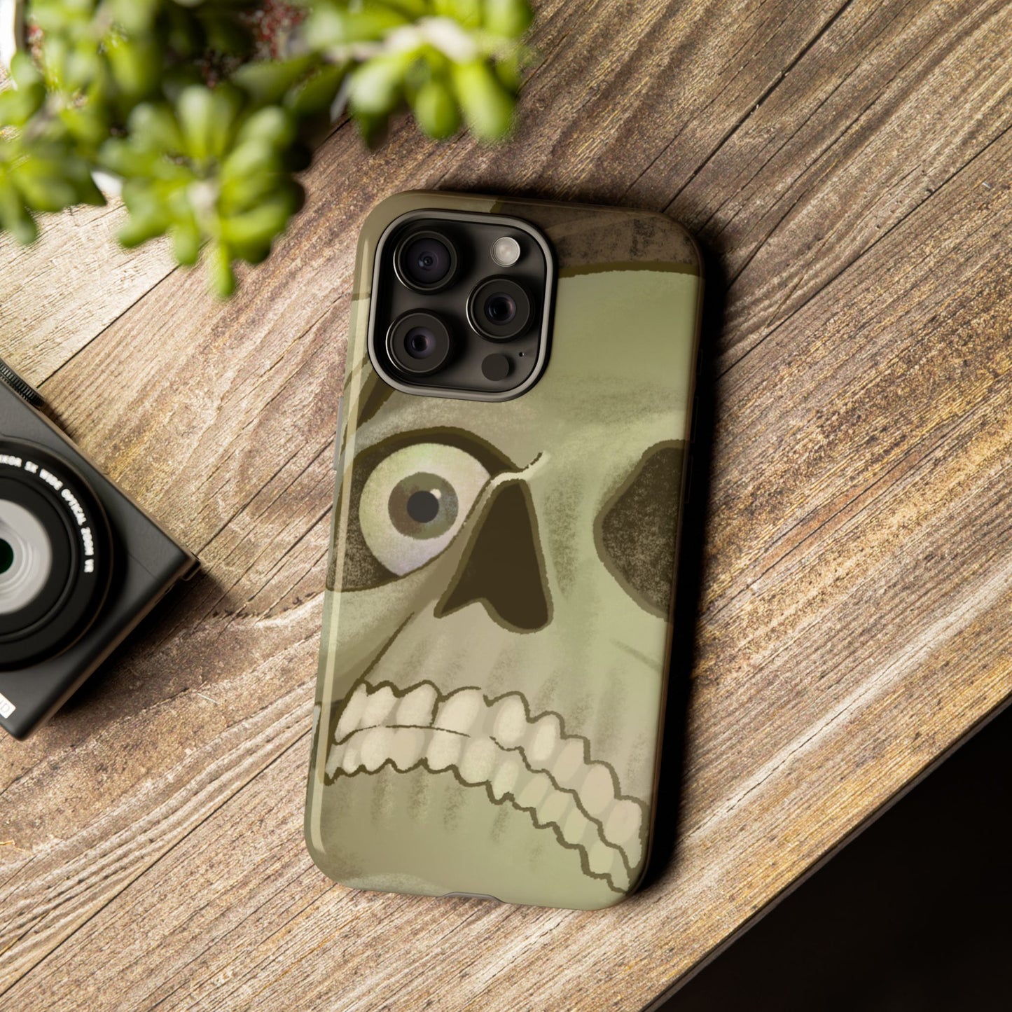 Skull Portrait Phone Case – Spooky Vintage Skeleton Protection