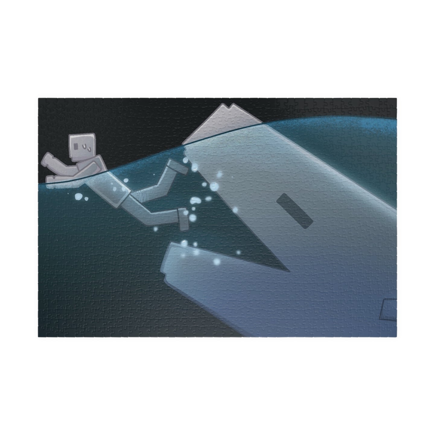 Whale Thumbnail Puzzle — Atmospheric Underwater Scene (1014 pcs)