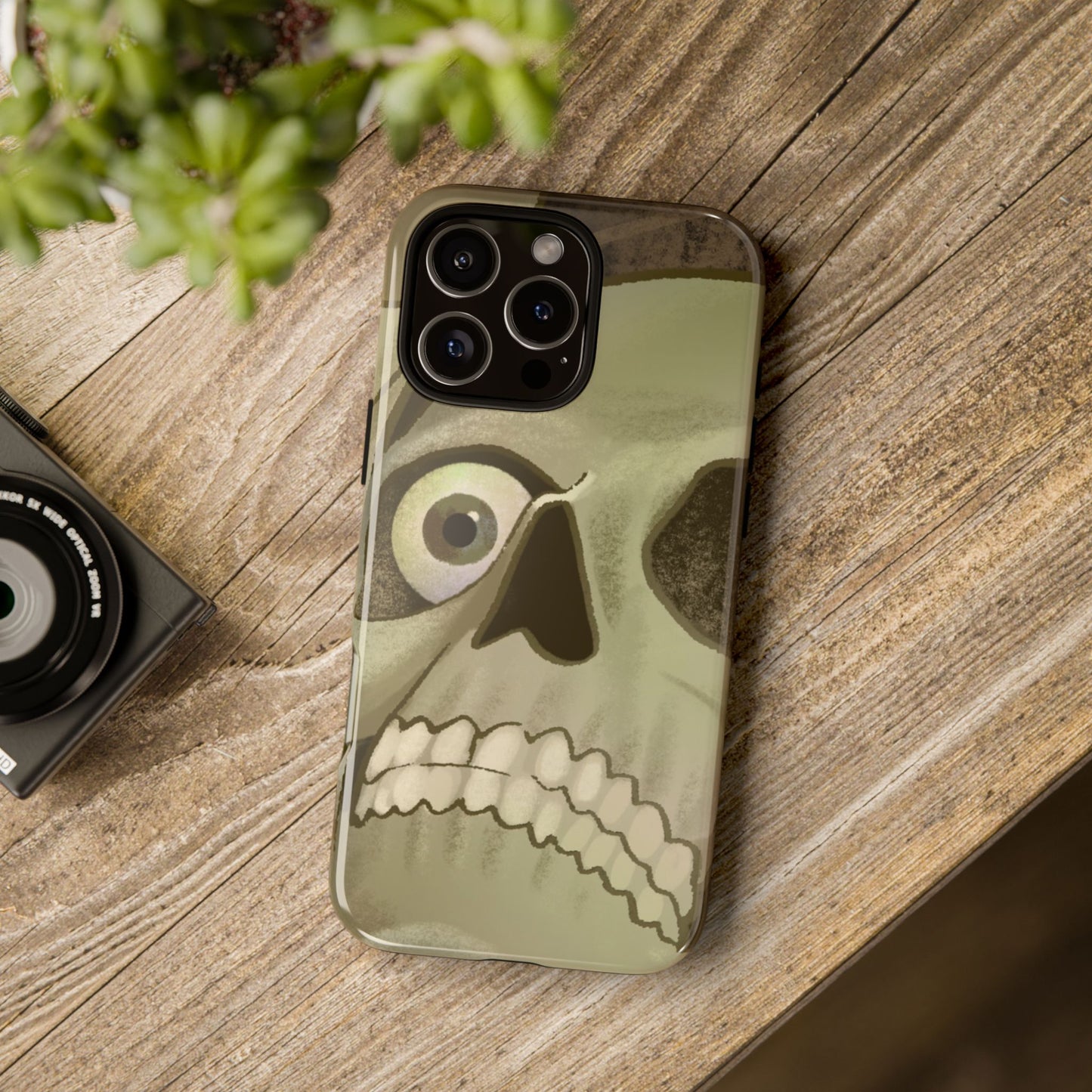 Skull Portrait Phone Case – Spooky Vintage Skeleton Protection