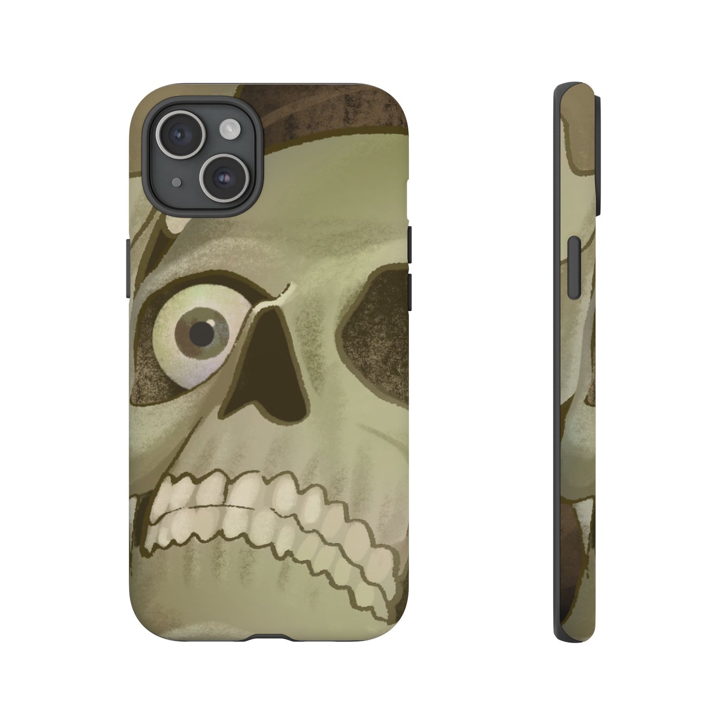 Skull Portrait Phone Case – Spooky Vintage Skeleton Protection
