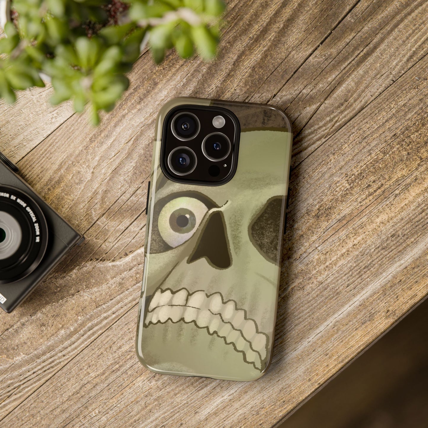 Skull Portrait Phone Case – Spooky Vintage Skeleton Protection