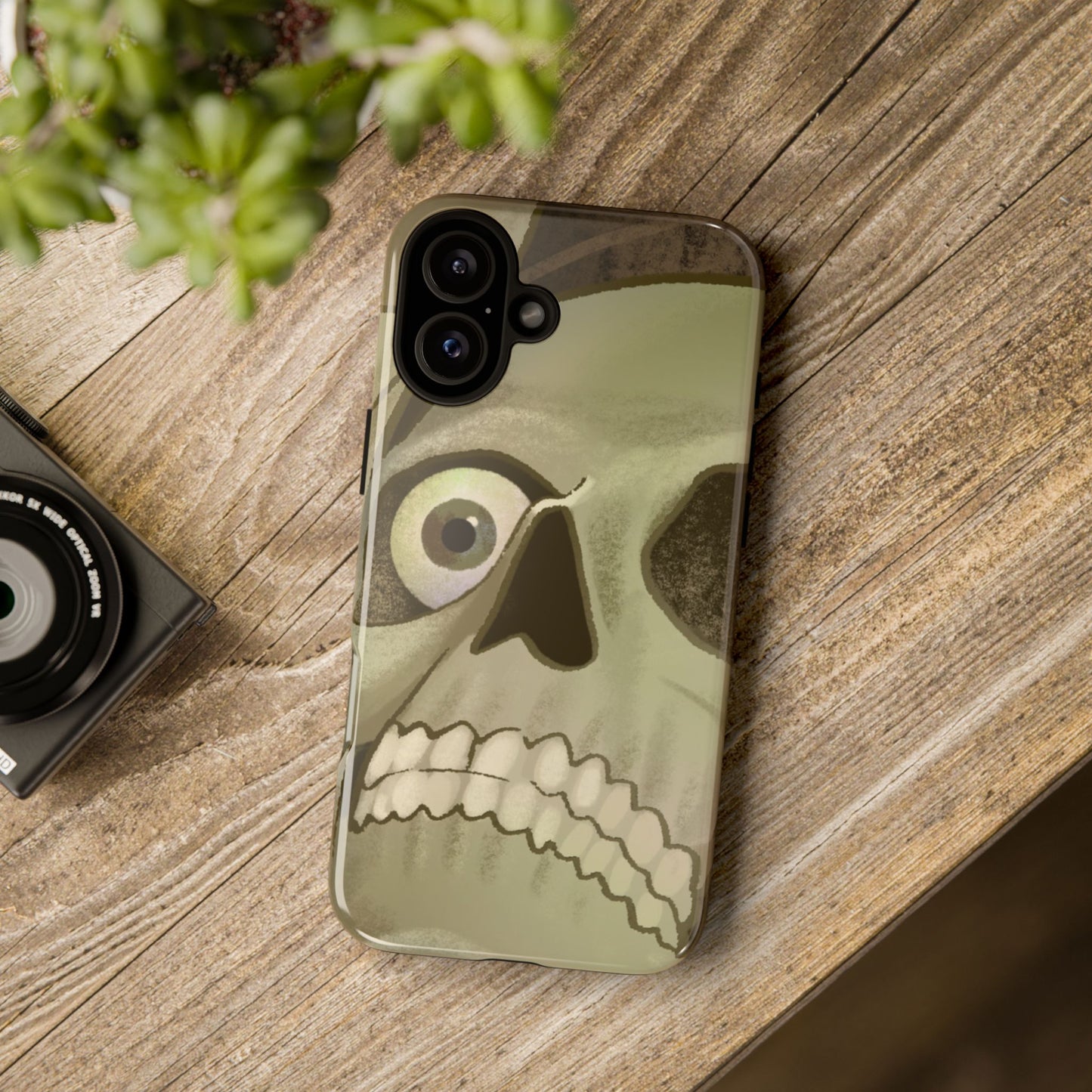 Skull Portrait Phone Case – Spooky Vintage Skeleton Protection