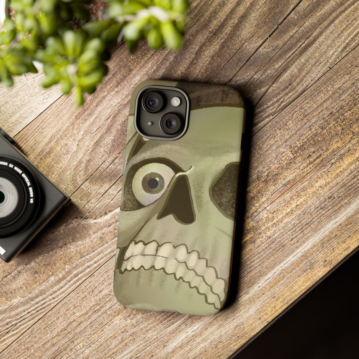 Skull Portrait Phone Case – Spooky Vintage Skeleton Protection