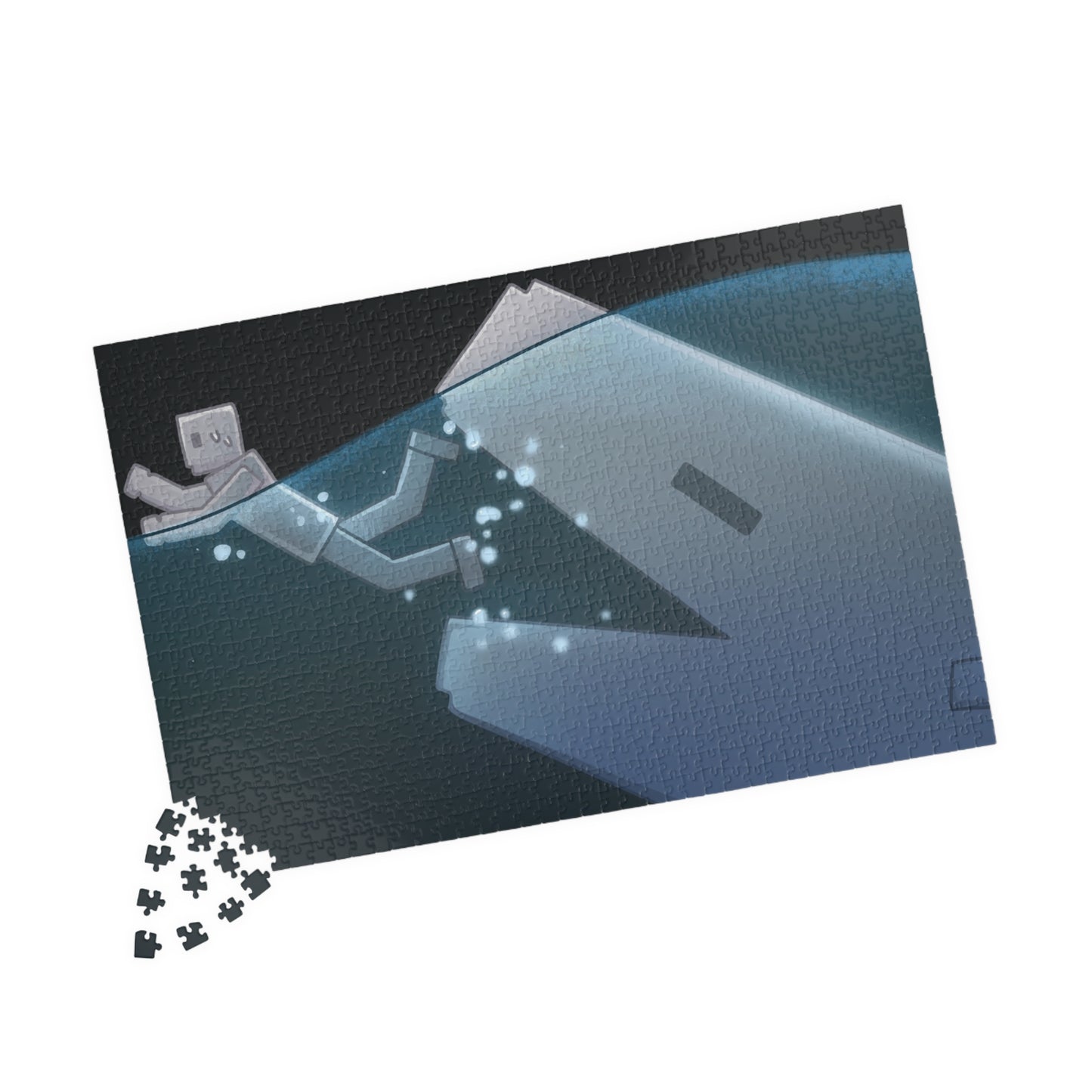 Whale Thumbnail Puzzle — Atmospheric Underwater Scene (1014 pcs)