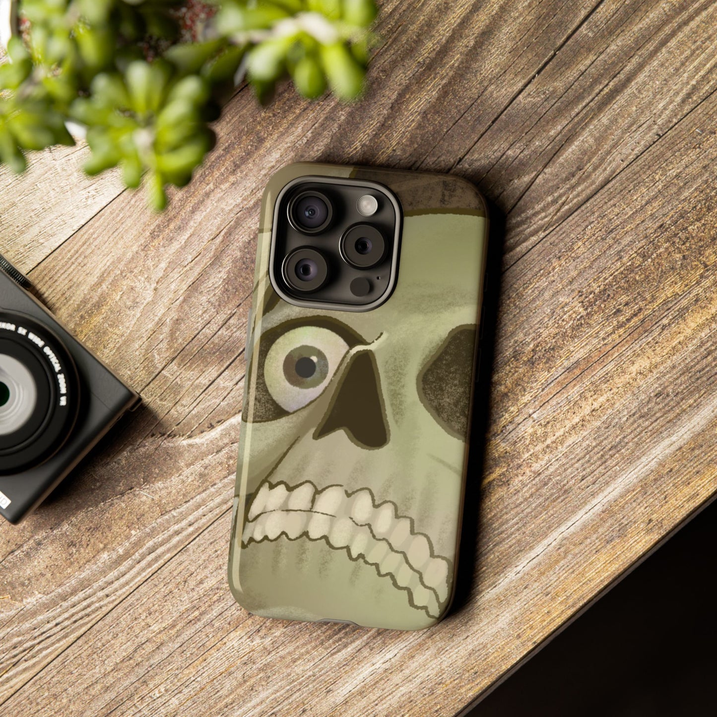 Skull Portrait Phone Case – Spooky Vintage Skeleton Protection