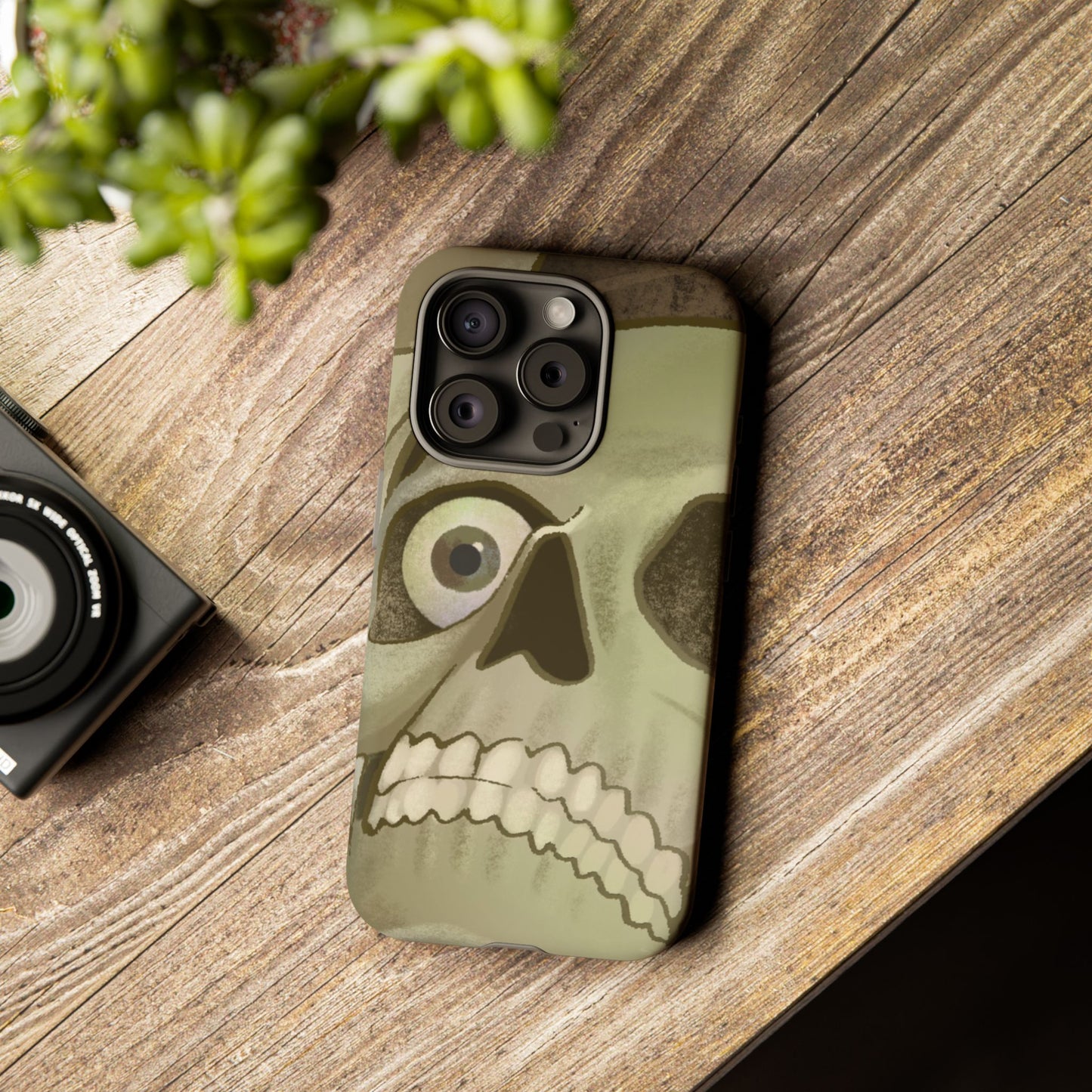 Skull Portrait Phone Case – Spooky Vintage Skeleton Protection