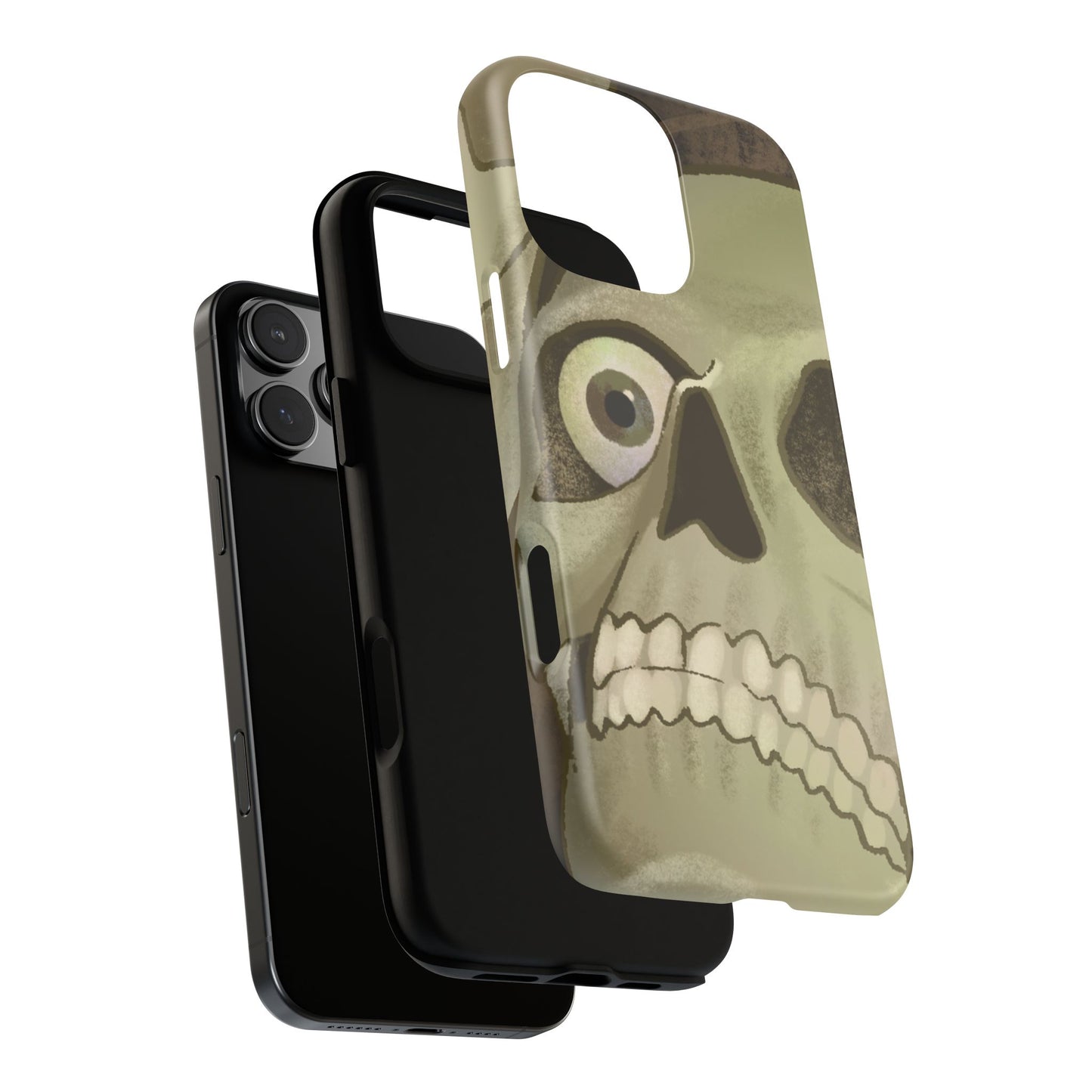 Skull Portrait Phone Case – Spooky Vintage Skeleton Protection