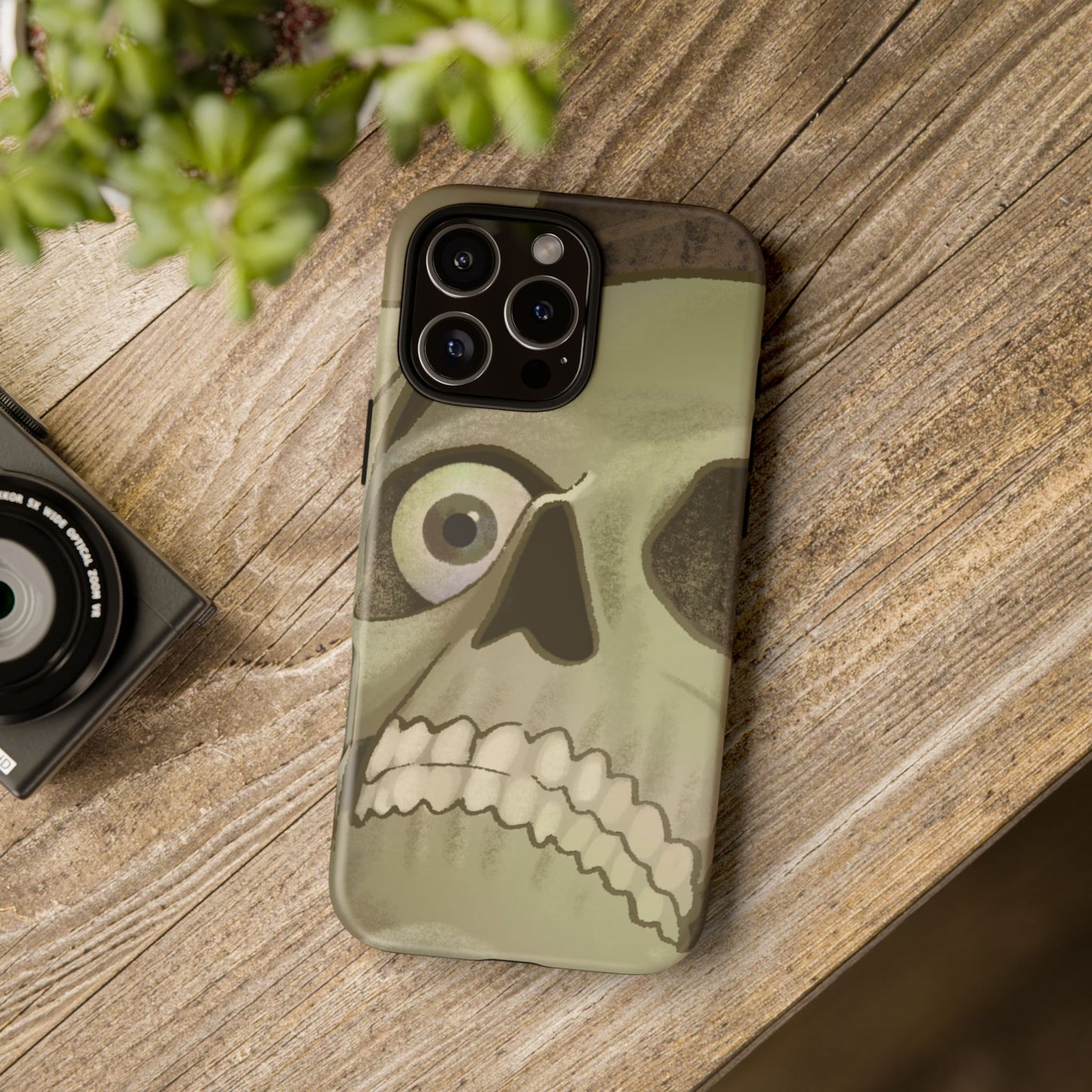 Skull Portrait Phone Case – Spooky Vintage Skeleton Protection