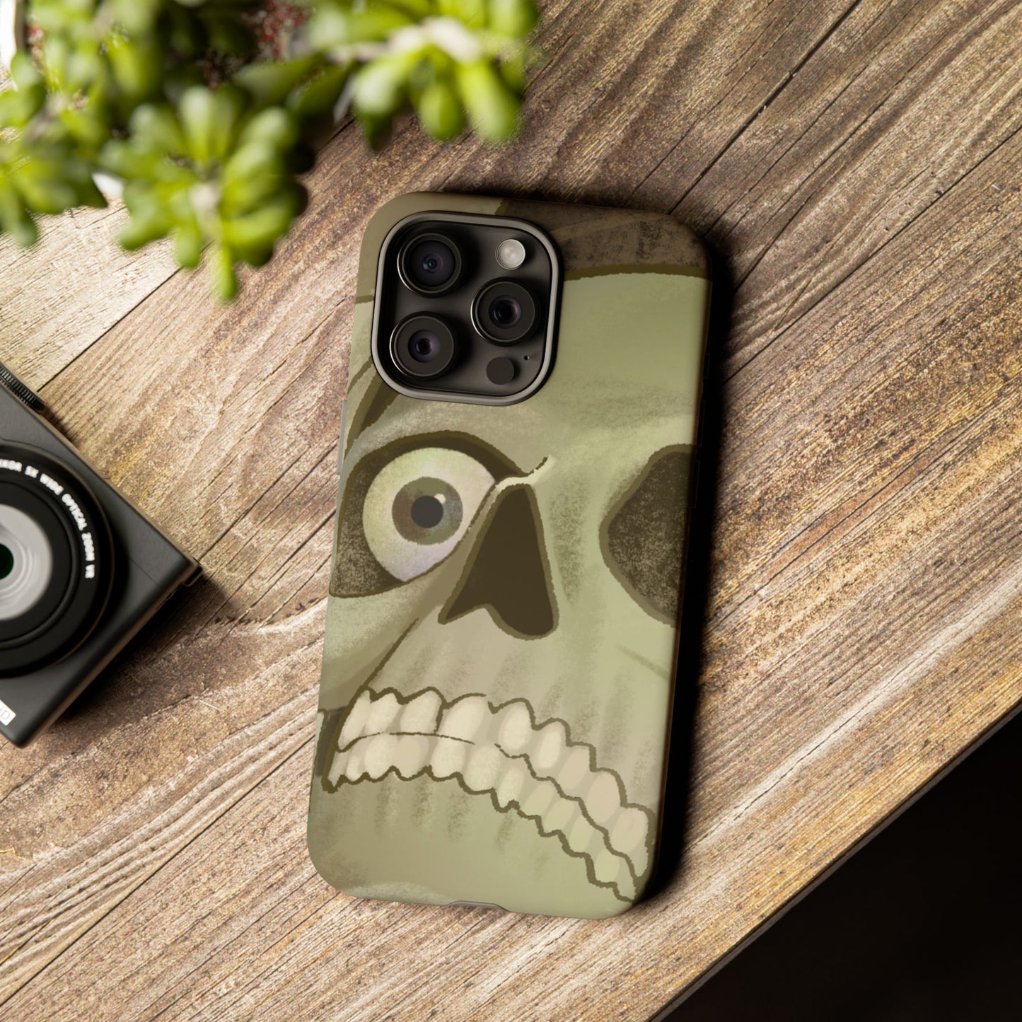 Skull Portrait Phone Case – Spooky Vintage Skeleton Protection