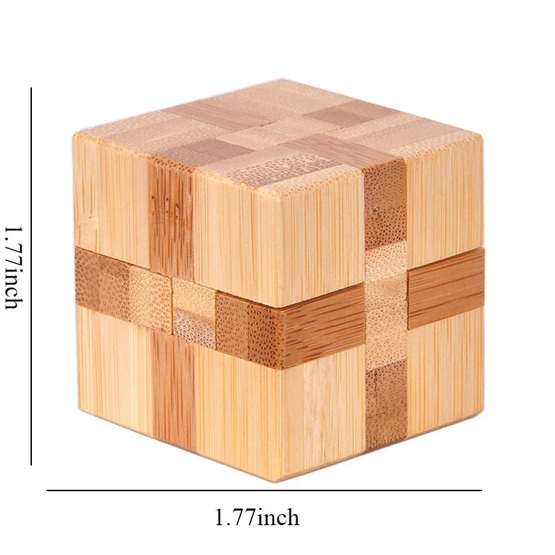 Wooden Kong Ming Lock Lu Ban Lock IQ Brain Teaser Puzzle Games Children 3D Puzzles for Adults Kids Montessori Educational Toys
