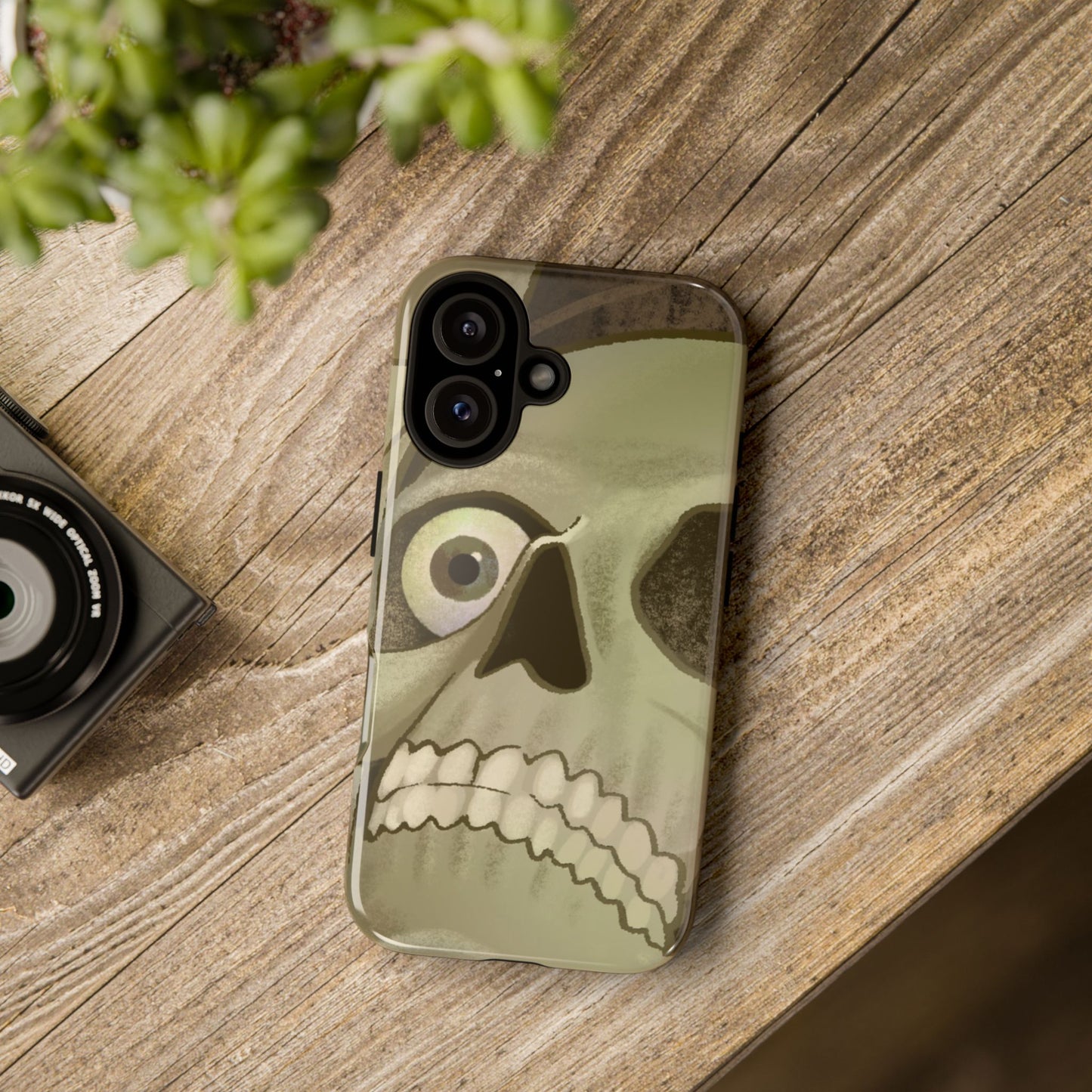 Skull Portrait Phone Case – Spooky Vintage Skeleton Protection
