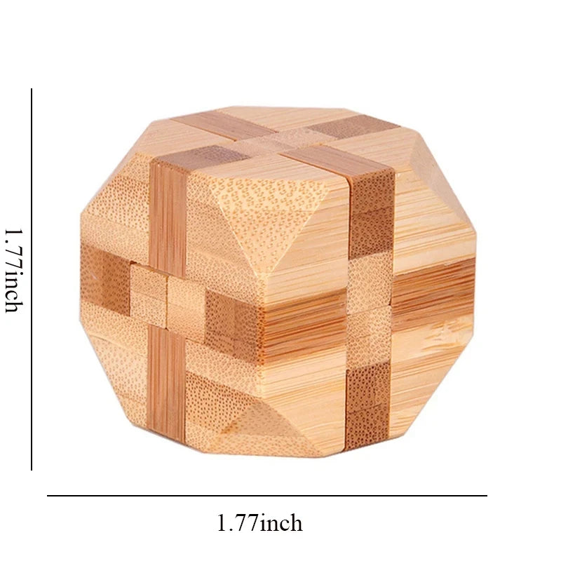 Wooden Kong Ming Lock Lu Ban Lock IQ Brain Teaser Puzzle Games Children 3D Puzzles for Adults Kids Montessori Educational Toys