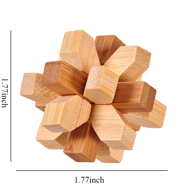 Wooden Kong Ming Lock Lu Ban Lock IQ Brain Teaser Puzzle Games Children 3D Puzzles for Adults Kids Montessori Educational Toys