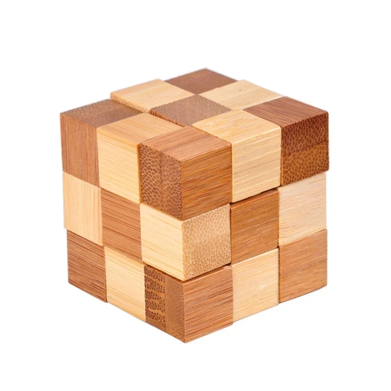 Wooden Kong Ming Lock Lu Ban Lock IQ Brain Teaser Puzzle Games Children 3D Puzzles for Adults Kids Montessori Educational Toys