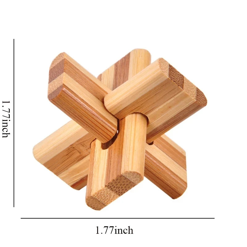 Wooden Kong Ming Lock Lu Ban Lock IQ Brain Teaser Puzzle Games Children 3D Puzzles for Adults Kids Montessori Educational Toys
