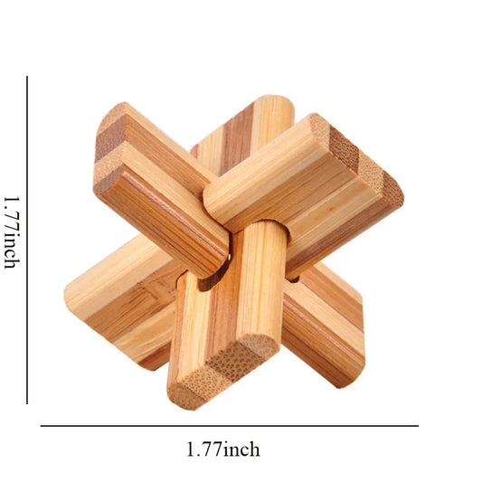 Wooden Kong Ming Lock Lu Ban Lock IQ Brain Teaser Puzzle Games Children 3D Puzzles for Adults Kids Montessori Educational Toys